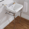 Lavabo a 3 Fori con Consolle e Struttura Cromata da 560mm - Richmond