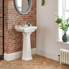 Lavabo Alto Tradizionale con Colonna - 500 mm x 350 mm - (1 foro per Rubinetto) - Richmond