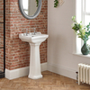 Lavabo Alto Tradizionale con Colonna - 500 mm x 350 mm - (2 fori per Rubinetto) - Richmond