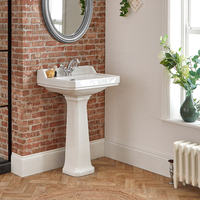 Lavabo Alto Tradizionale con Colonna - 560 mm x 450 mm - (1 foro per Rubinetto) - Richmond