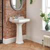 Lavabo Alto Tradizionale con Colonna - 595 mm x 470 mm - (1 foro per Rubinetto) - Richmond