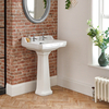 Lavabo Alto Tradizionale con Colonna - 595 mm x 470 mm - (2 fori per Rubinetto) - Richmond