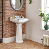 Lavabo AltoTradizionale con Colonna - 560 mm x 450 mm - (2 fori per Rubinetto) - Richmond