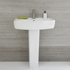 Lavabo Bagno a Colonna Quadrato Bianco 868 x 560mm - Exton