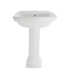 Lavabo Bagno a Colonna Quadrato Bianco 880 x 605mm - Chester