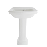 Lavabo Bagno a Colonna Quadrato Bianco 880 x 605mm - Chester