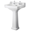 Lavabo Bagno a Colonna Quadrato Bianco 905 x 560mm - Richmond