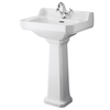 Lavabo Bagno a Colonna Quadrato Bianco 905 x 560mm - Richmond