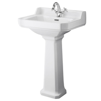 Lavabo Bagno a Colonna Quadrato Bianco 905 x 560mm - Richmond