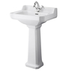 Lavabo Bagno a Colonna Rettangolare Bianco 905 x 595mm - Richmond