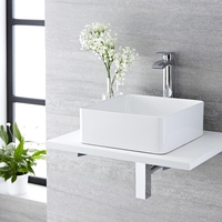 Lavabo Bagno da Appoggio Quadrato in Ceramica 360x360mm - Alswear