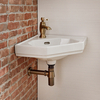 Lavabo Bagno Sospeso Angolare Bianco 185 x 450mm - Richmond