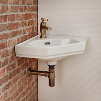 Lavabo Bagno Sospeso Angolare Bianco 185 x 450mm - Richmond