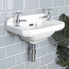 Lavabo Bagno Sospeso Rettangolare Bianco 270 x 515mm - Richmond