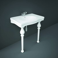Lavabo Consolle Tradizionale - Bianco Lucido - 845 x 575mm - Rak Washington