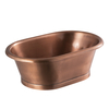 Lavabo da Appoggio in Rame in Stile Retrò - 530mm x 345mm x 180mm - Rame Antico