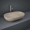 Lavabo da Appoggio Moderno Ovale - Cappuccino Opaco - 550mm x 350mm (Senza Fori per Rubinetteria) - Hudson Reed x RAK Feeling