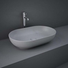 Lavabo da Appoggio Moderno Ovale - Grigio Opaco - 550mm x 350mm (Senza Fori per Rubinetteria) - Hudson Reed x RAK Feeling