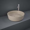 Lavabo da Appoggio Moderno Rotondo - Cappuccino Opaco - 420mm (Senza Fori per Rubinetteria) - Hudson Reed x RAK Feeling