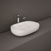 Lavabo da Appoggio Ovale Moderno - Bianco Lucido - 610mm x 380mm (No Fori) – Hudson Reed x RAK Illusion