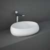 Lavabo da Appoggio Ovale Moderno - Bianco Opaco - 580mm x 400mm (Senza Fori Rubinetto) - Hudson Reed x RAK Cloud