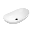 Lavabo da Appoggio Ovale Moderno Bianco Opaco - 615 mm x 360 mm