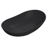 Lavabo da Appoggio Ovale Moderno Nero Opaco – 615 mm x 360 mm