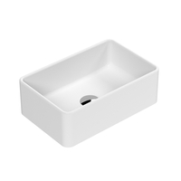 Lavabo da Appoggio Rettangolare Moderno Bianco Opaco - 365 mm x 235 mm