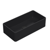 Lavabo da Appoggio Rettangolare Moderno Nero Opaco - 465 mm x 235 mm