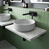 Lavabo da Appoggio Rotondo Moderno Bianco Opaco - 350 mm