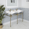 Lavabo Doppio con Consolle e Struttura da 1200mm - Varie Finiture - Elizabeth