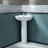 Lavabo Moderno Angolare su Colonna da 560mm - (1 foro per la Rubinetteria)