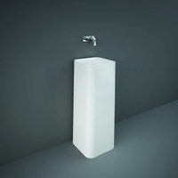 Lavabo Moderno Indipendente Quadrato - Bianco Lucido - 360mm - (No Fori) - Hudson Reed x RAK Petit