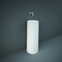 Lavabo Moderno Indipendente Rotondo - Bianco Lucido - 360mm - (No Fori) - Hudson Reed x RAK Petit