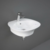 Lavabo Moderno Sospeso - Bianco Lucido - 500mm x 460mm (1 Foro Rubinetto) - Hudson Reed x RAK Sensation