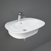 Lavabo Moderno Sospeso - Bianco Lucido - 650mm x 460mm (1 Foro Rubinetto) - Hudson Reed x RAK Sensation