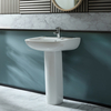 Lavabo Moderno su Colonna da 600mm - (1 foro per la Rubinetteria)