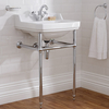 Lavabo Monoforo con Consolle e Struttura Cromata da 500mm - Richmond