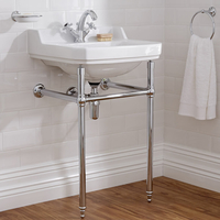 Lavabo Monoforo con Consolle e Struttura Cromata da 500mm - Richmond