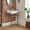 Lavabo Monoforo con Consolle e Struttura in Oro Spazzolato da 560mm - Richmond