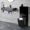 Lavabo Sospeso e Sanitario Nero con Cassetta - Nox