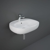 Lavabo Sospeso Moderno - Bianco Lucido - 610mm x 440mm (1 foro) – Hudson Reed x RAK Illusion