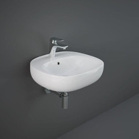 Lavabo Sospeso Moderno - Bianco Lucido - 510mm x 440mm (1 foro) – Hudson Reed x RAK Illusion