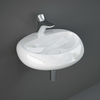 Lavabo Sospeso Moderno - Bianco Lucido - 550mm x 425mm - (1 Foro per Rubinetto) - Hudson Reed x RAK Cloud