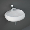 Lavabo Sospeso Moderno - Bianco Opaco - 550mm x 425mm - (1 Foro per Rubinetto) - Hudson Reed x RAK Cloud