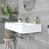 Lavabo Sospeso Rettangolare con Porta Salviette Cromato 1000 x 420mm - Sandford