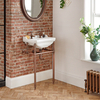 Lavabo Tradizionale con Consolle 500mm - Color Rame (2 Fori Rubinetteria) - Richmond
