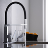 Lavello Cucina Nero con Doccia Lussuoso Miscelatore Cucina Lavello Ottone