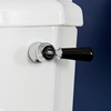 Leva WC in Ceramica Nera e Cromo - Elizabeth