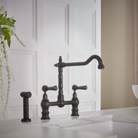 Miscelatore Classico da Cucina a Ponte con Spray Estraibile - Nero - Elizabeth